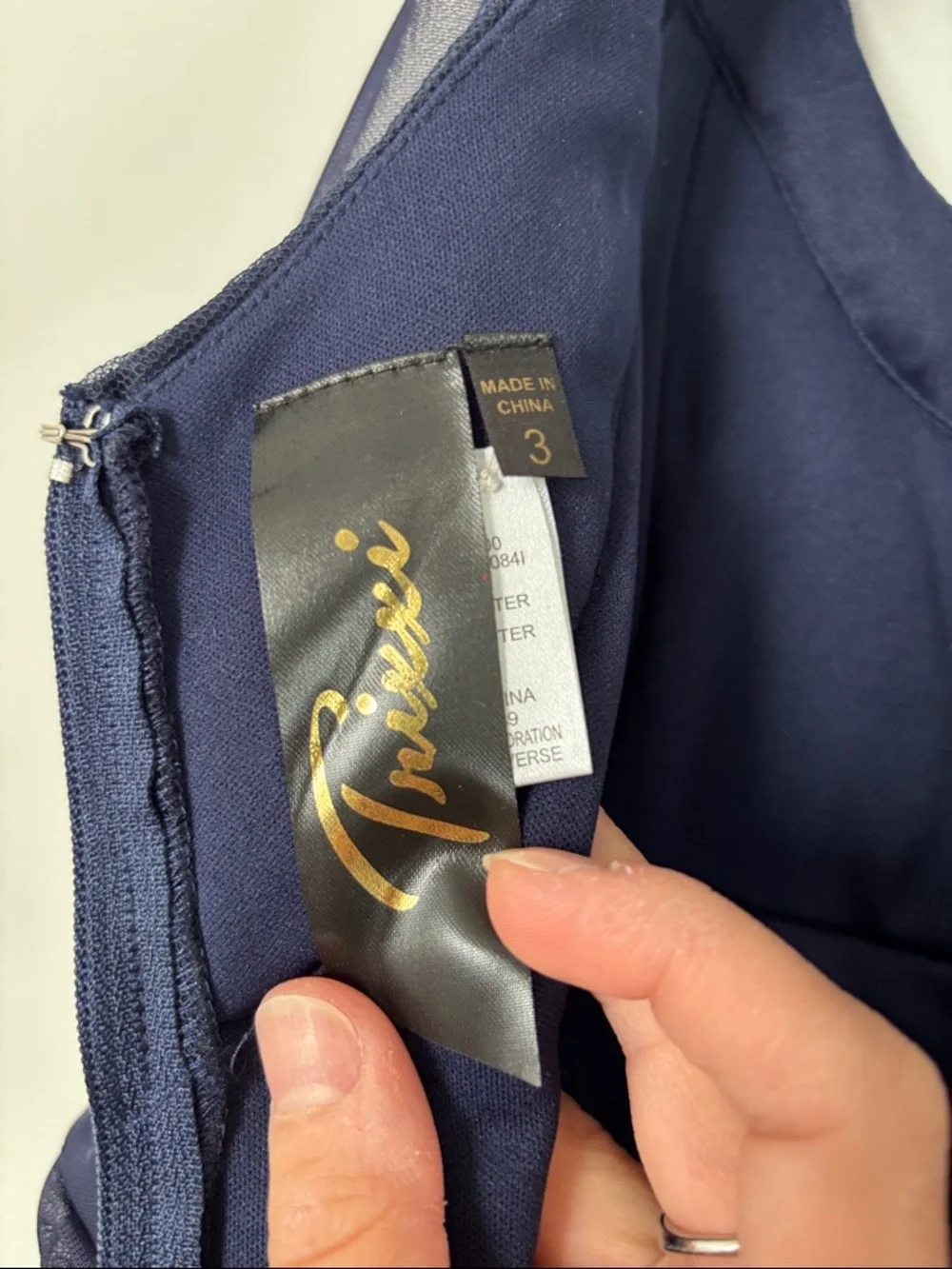 Trixxi Navy Prom Dress - Picture 7 of 7